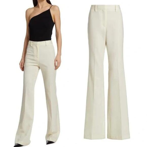 Nili Lotan Arielle Wool Trouser Pants Ivory Size‎ 6